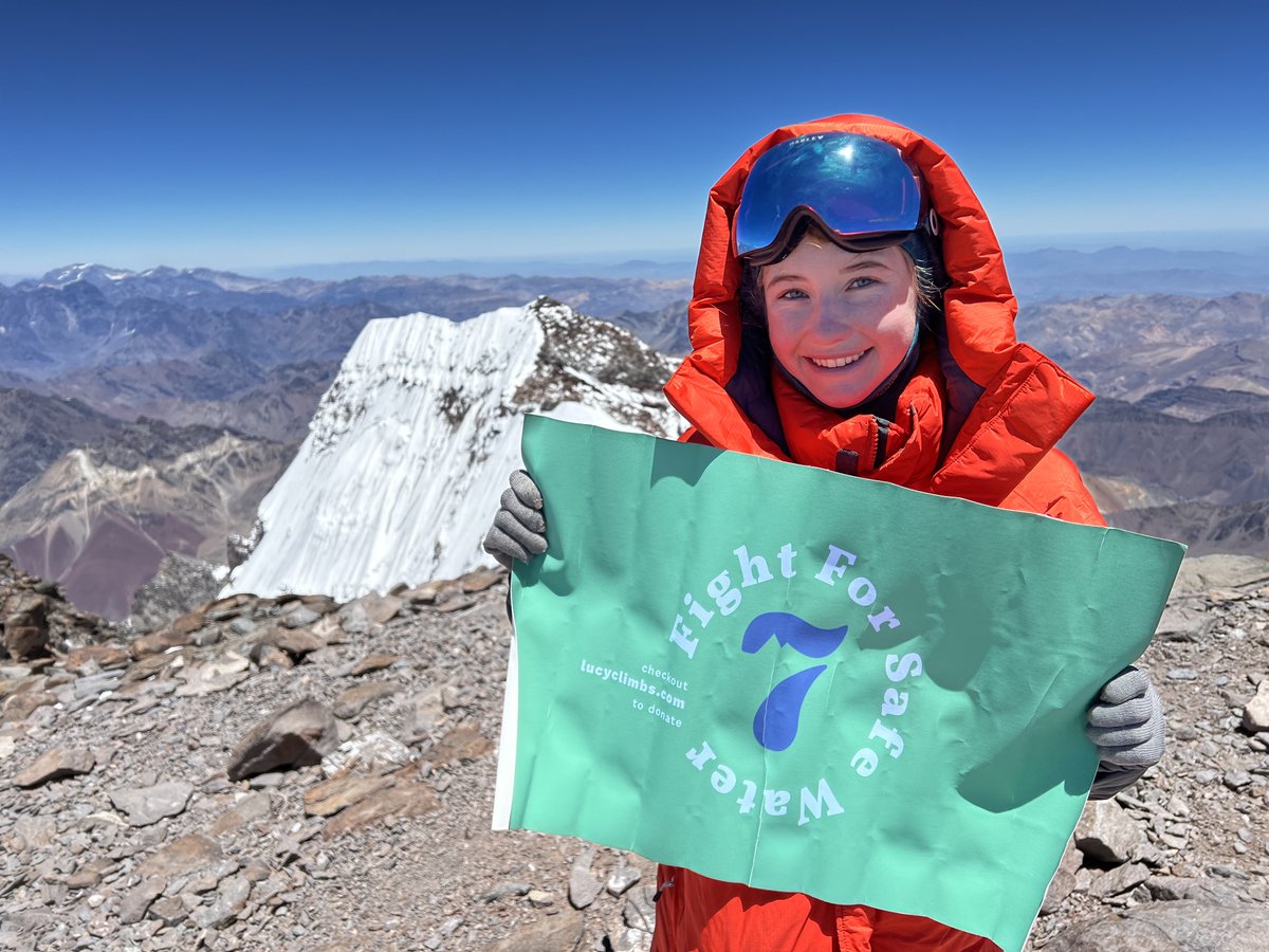 Standing on the highest point in the Western Hemisphere, 22,837 feet in the sky, gazing out across Argentina is a gift. 13 days from the trailhead to the top. 
#pursueadventure #challengelimits #savewaterforall