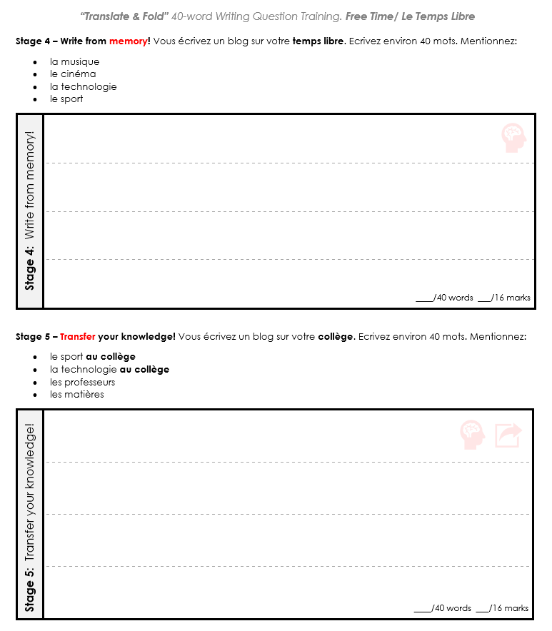 Freebie #MFL Resource. "Translate and Fold"  #Worksheet Template to support students with basic writing via parallel translation, L2>L1, L1>L2, write 40, transfer knowledge from memory. #French examples but adaptable. tes.com/resource-detai… #MFLTwitterati