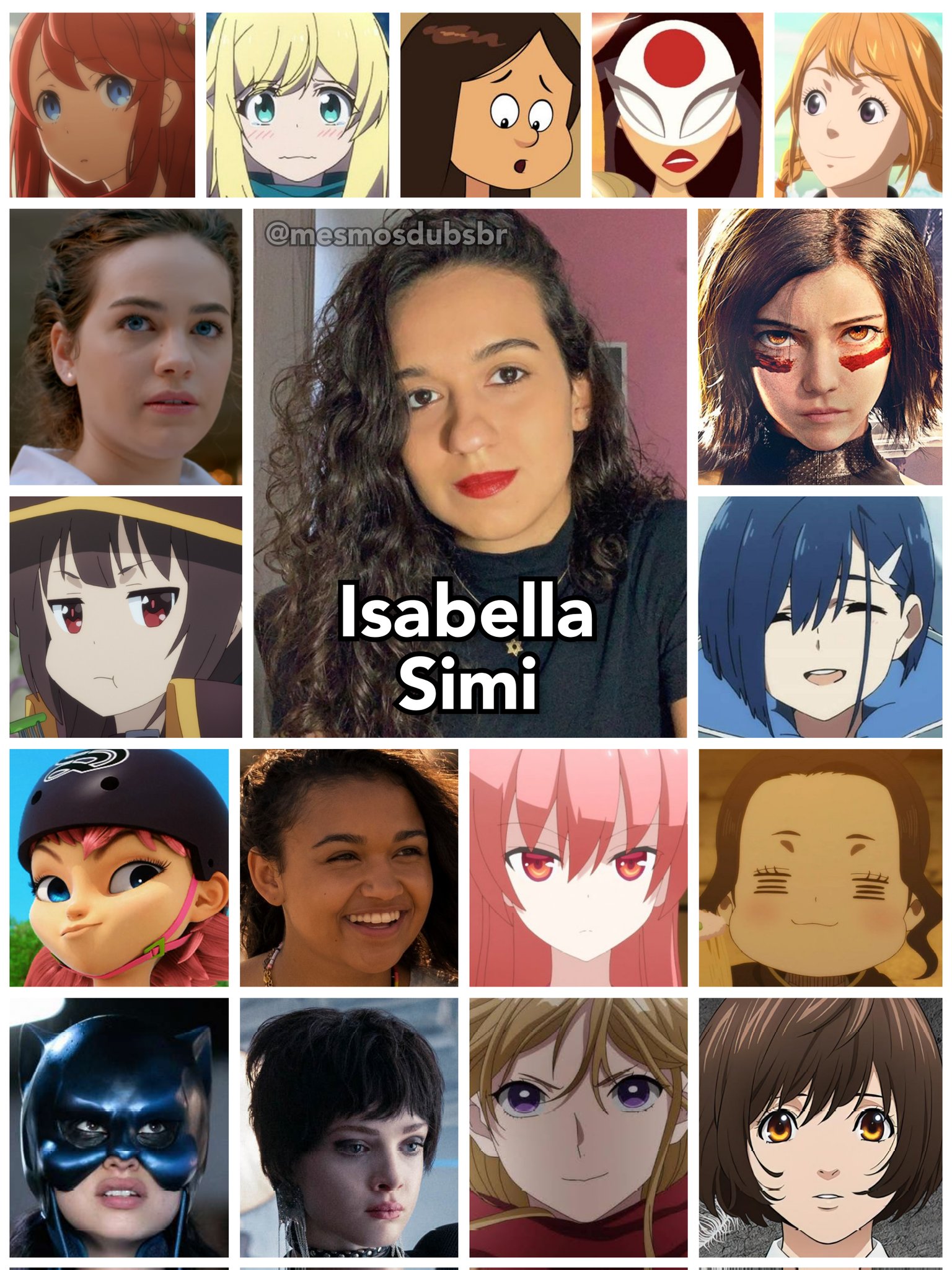 Personagens Com os Mesmos Dubladores! on X: Uma dubladora super talentosa  e dona de uma voz ótima, Isabella Simi tem um currículo simplesmente muito  bom! Isabella é conhecida por dublar a Samantha