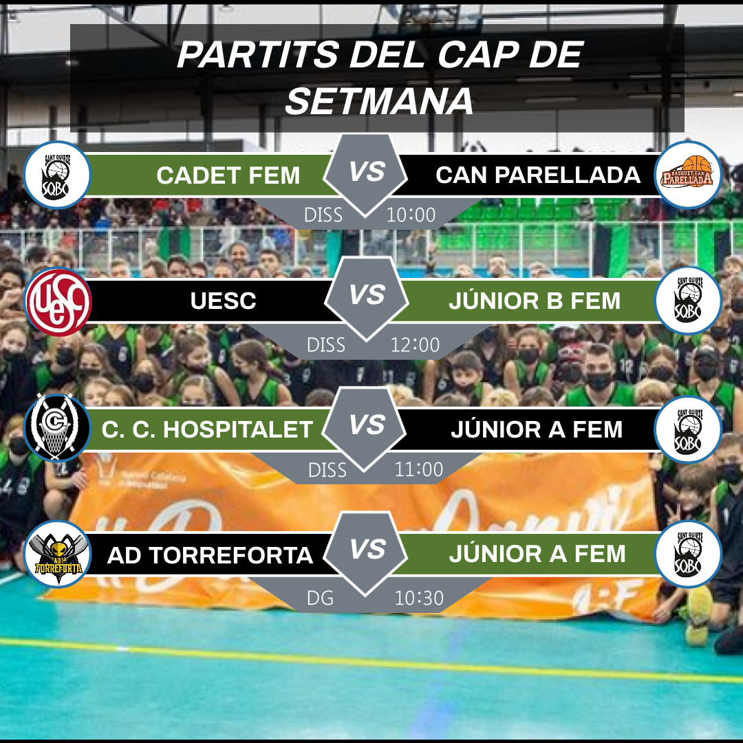 Partits del cap de setmana del 29 i 30 de gener