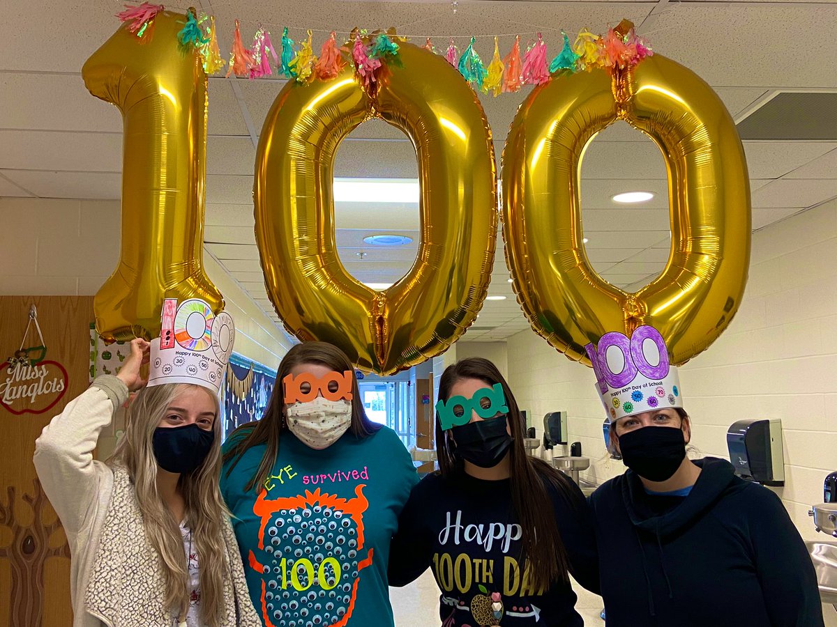 100 days with 100 kindergarteners and now we need 100 hours of sleep 😴 <a href="/HilliardWolves/">Washington Elem</a>