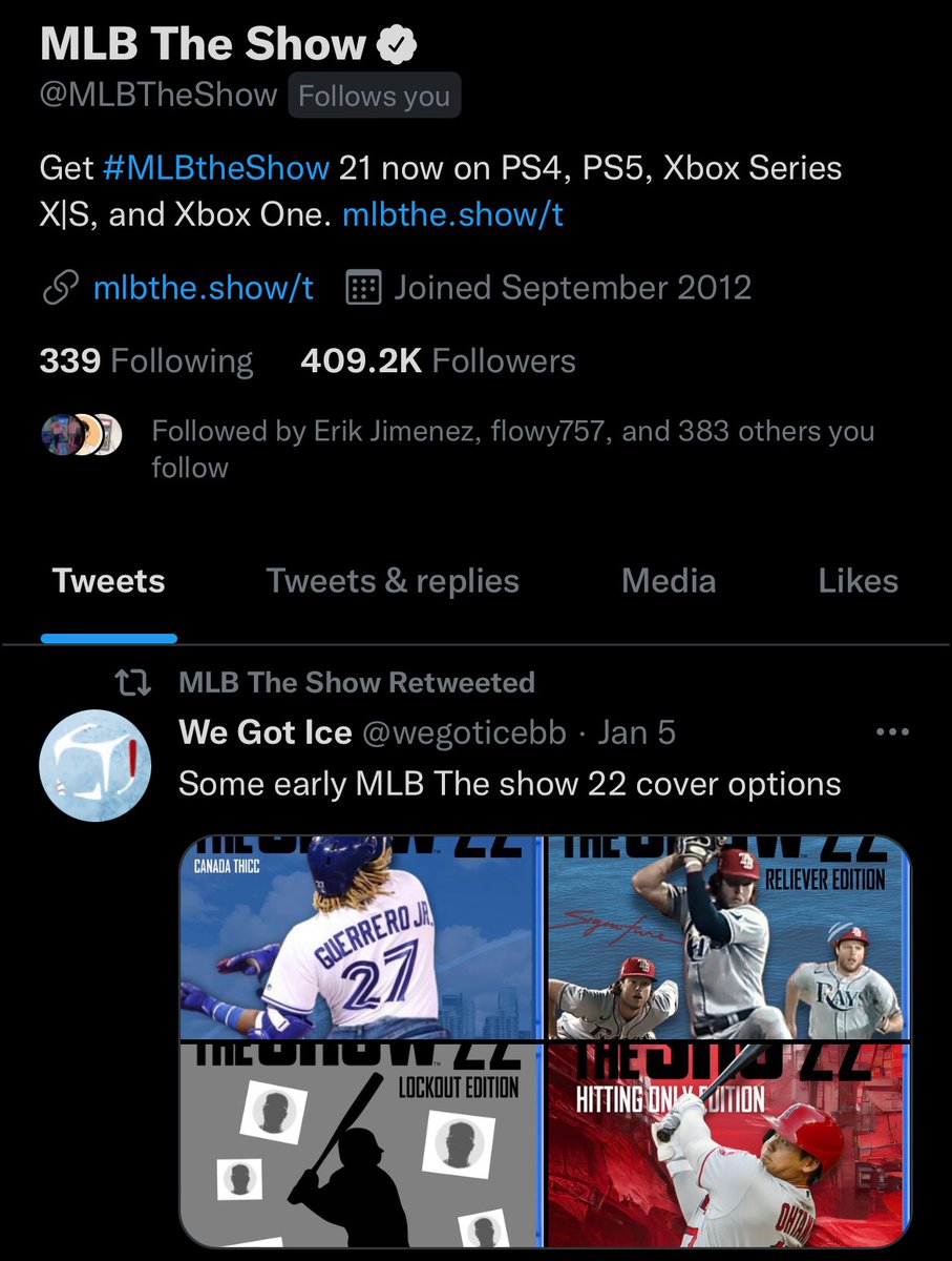 fuzzyfromyt's tweet photo. EXCUSE ME??? MLB THE SHOW JUST RETWEETED A COVER PREDICTION TWEET https://t.co/PAgy1vuzxx