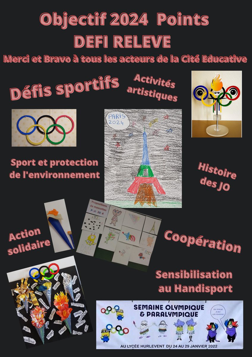 Cite_educBehren's tweet photo. ➡️objectif 2024🎉Défi relevé🎉 #SOP2022 se termine avec🏆🔥3604 points🔥🏆Merci à ts les participants Élèves/professeurs/partenaires @de_stephh  @LPHurlvenentBLF @SabriZeghib @nellybodo @Eug57 @KlakocerV @Paris2024 @NadiaAmrani16 @CelinePlontz_M @1oodrIN @kratz_michel @dferrau57 https://t.co/t4DxpXFJjj