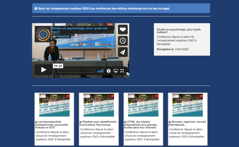 visiacad's tweet photo. Retrouvez les conférences du salon de l'enseignement supérieur sur le portail visio de @DANEMontpellier .
Accès direct: https://t.co/LNUclE7gBD https://t.co/N6CrkhLDKc