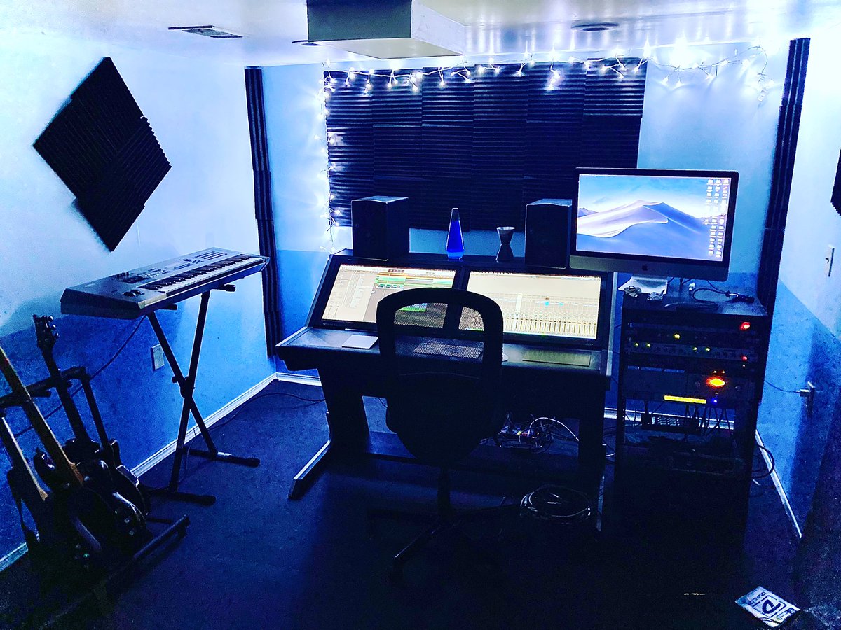 Home studio complete! Looking forward to writing new music and workings on projects. 👊🏾