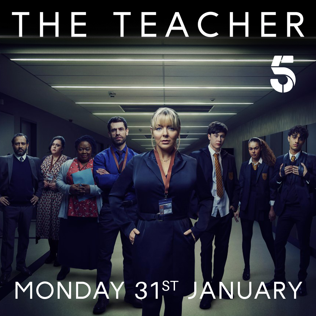 ⏰ Set your reminder. Our brand-new drama #TheTeacher is showing on <a href="/channel5_tv/">Channel 5</a> at 9pm weekdays starting Monday 31st Jan.

<a href="/Sheridansmith1/">sheridan frances smith</a> <a href="/sharonrooney/">Sharon Rooney</a> <a href="/kelvin_fletcher/">Kelvin Fletcher</a> <a href="/NobleCecilia/">Cecilia Noble</a> <a href="/karenhenthorna1/">@karenhenthornacting</a>