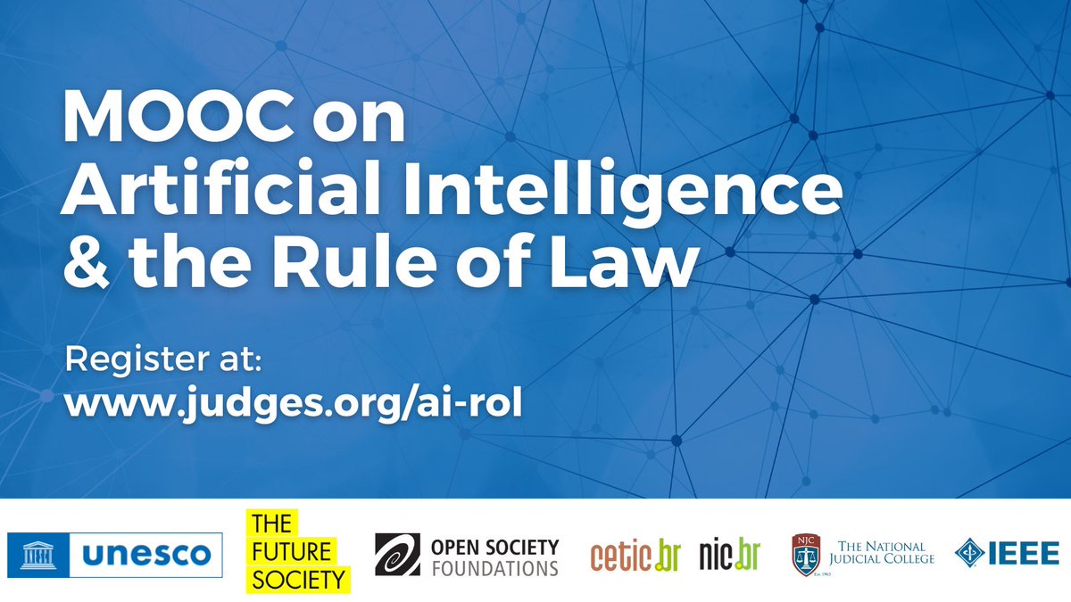 nataliazuazo's tweet photo. ¿Interesados en el impacto de AI en la justicia y los derechos humanos? @UNESCO y @thefuturesoc abrieron la inscripción a un curso global sobre IA y estado de derecho. Comienza en marzo (con materiales traducidos al español). Registro en: https://t.co/GcmpTwD5hx https://t.co/8yQbCebhA6
