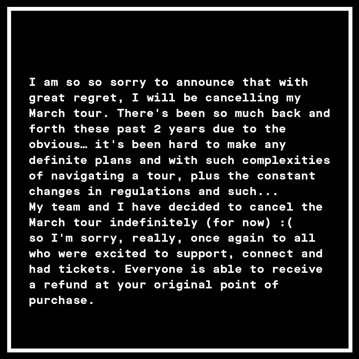 CANCELLATION: We're sorry to announce that <a href="/greentea_peng/">Greentea Peng</a> has cancelled her upcoming tour, including shows at <a href="/concorde_2/">Concorde2</a> and <a href="/MaryintheCastle/">St Mary inthe Castle</a>. Statement from the artist below. Refunds available from point of purchase.