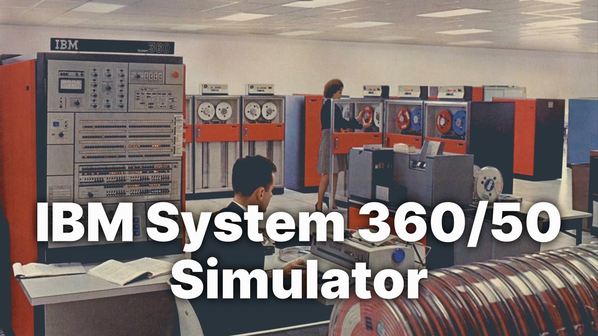 8bitnews1's tweet photo. A complete simulation of an IBM 360/50 that can be run from the browser. No other than Ken Shirriff makes it possible. All info here: 👇

https://t.co/G1ddtyzf6O

#8bitnews #retrocomputing #retrogaming #ibm360 #simulator https://t.co/5HOwy65fJ1