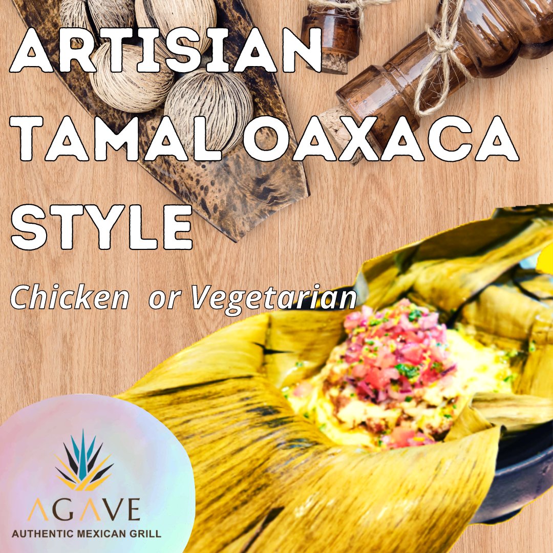 Nuestra deliciosa obra maestra!
Artisian Tamal Oaxaca Style
Wrapped with banana leaves, topped with fried beans salsa verde, mozzarella cheese, and agavegrill.ca

#AgaveAuthenticMexicanGrill #agave #mexican #restaurant #cantina #Regina #canada #authenticMexican