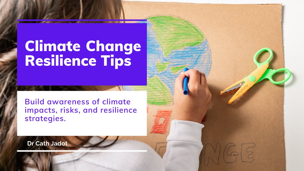 1DrCath's tweet photo. Climate Change Resilience Tips:

Build awareness of climate impacts, risks, and resilience strategies.
.
.
.
#climatechangetips #climateresiliencetips #biodiversitytips #climateadaptationtips #climatecrisis #climateaction #adaptation #coastalenvironment https://t.co/uPE9ptBLuk