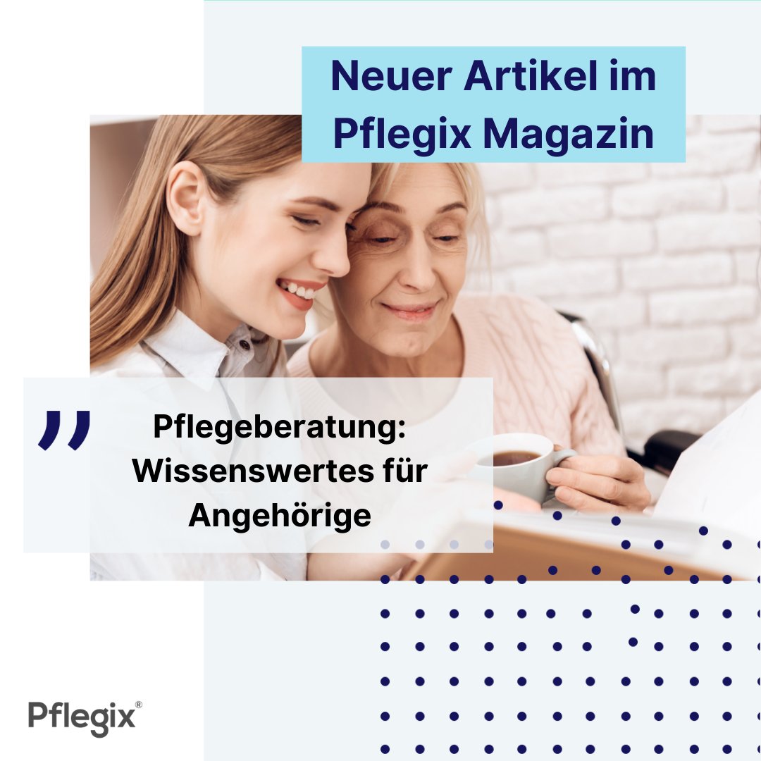 Als Angehörige eines pflegebedürftigen Familienmitglieds habt ihr einen gesetzlichen Anspruch auf eine kostenlose #Pflegeberatung. Wir haben die wichtigsten Infos zusammengefasst.💚
Schaut jetzt rein: bit.ly/3Hp11LL

#pflegix #wecare #pflege #betreuung #alltagshilfe