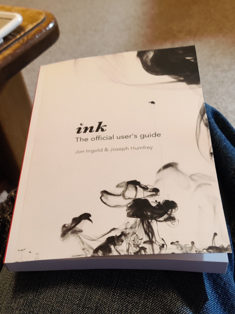 PVBuk's tweet image. Got my Ink User Guide book today! 😎👍🏼
#ScriptingLanguage
@inkleStudios