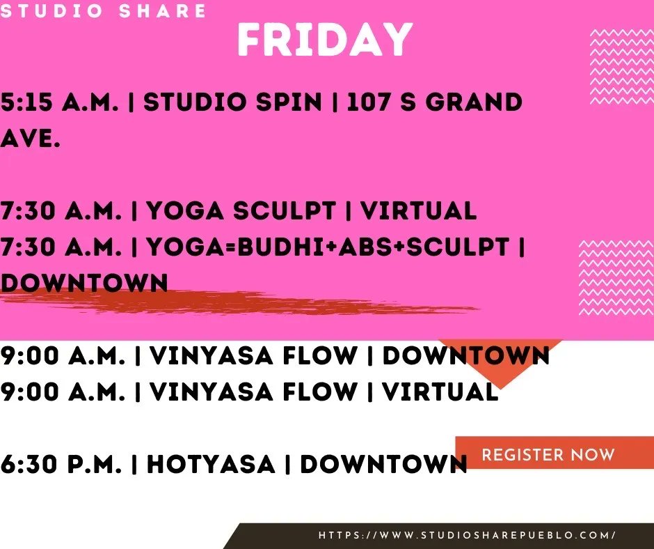 StudioShareCo's tweet photo. Sign up on the app or online at https://t.co/BAbzXxnGVj

#yoga #pueblo #colorado #hotyasa #yogachallenge #namaste #studiosharespin #studioshare #selfcare #newyears #january #newyearnewme https://t.co/T7wG4Cm6pl