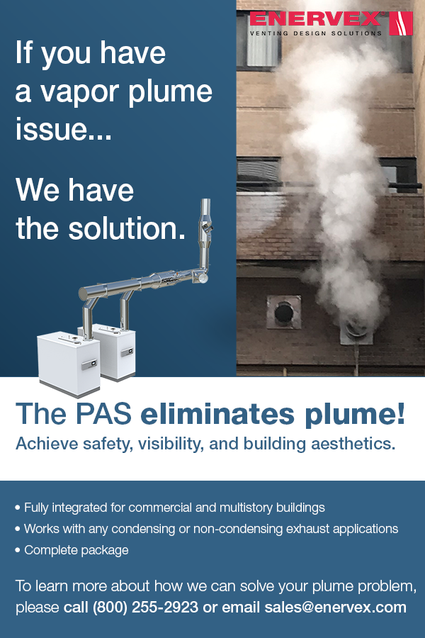 ENERVEX's tweet photo. People often mistake vapor plume as something smoke-related or dangerous – and it can be a safety hazard when it impacts visibility or freezes. ENERVEX solves plume problems with fully integrated plume abatement systems.  #engineering #enervex https://t.co/83FGfM5cbV