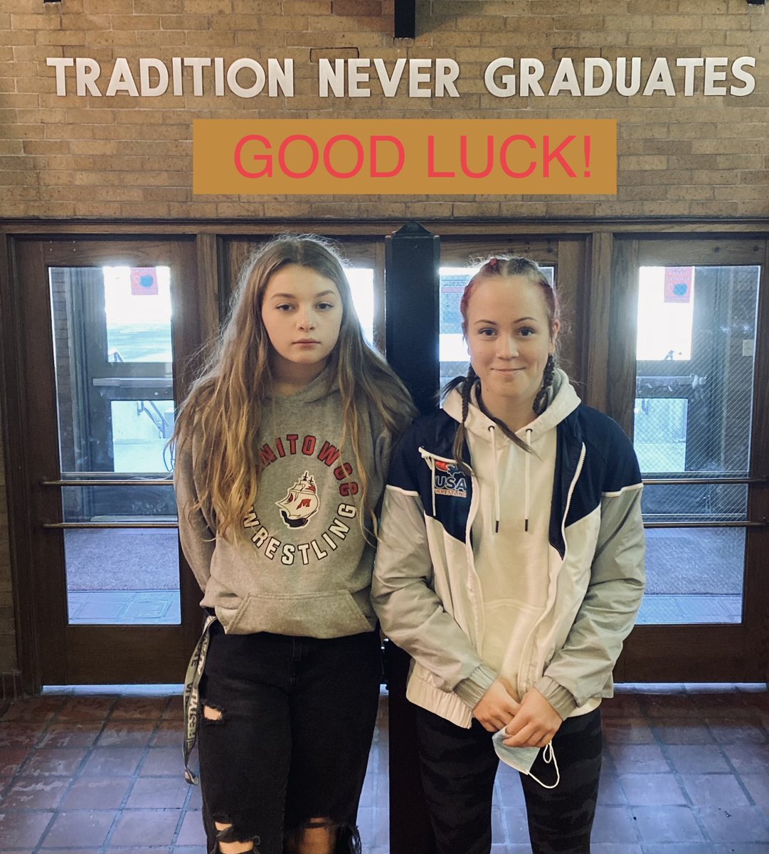 MantyShips's tweet photo. Good luck to Ships female wrestlers, Amelia Fowler &amp; Nyomi Brantley as they represent Manitowoc at the 1st EVER WIAA State Wrestling Championship in LaCrosse! #historic #wrestling https://t.co/CdyChWsVLO