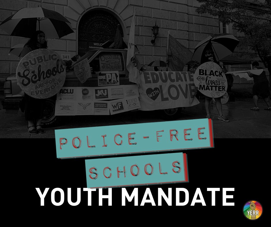 We cannot continue to accept a society in which youth go to schools with more👮🏻 than counselors. Amidst a pandemic &amp; in the year after the national uprising against police violence, youth need real supports now more than ever. #CounselorsNotCops #YouthMandate #PoliceFreeSchools