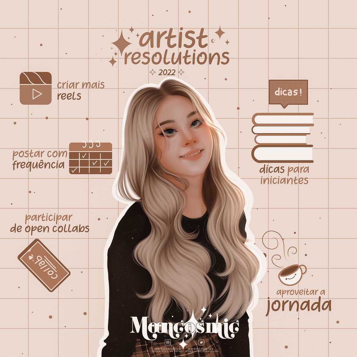 itsatomicpinky's tweet image. ╭ٜׄ╴ꨶּ 🪐 𖡡 artist resolutions 2022
𔘓 ‧₊˚ vi essa tag no instagram e não pude deixar de participar ☁
em 2022 estou voltando de 'cara nova' e com muitas ideias de conteúdo, já pensou nas suas resoluções de ano novo? 🤍✨