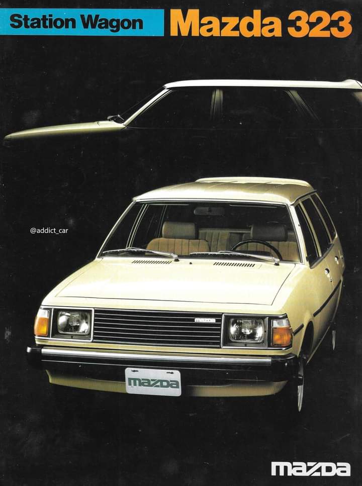 The Mazda 323 station wagon shown here was available in 1300cc and