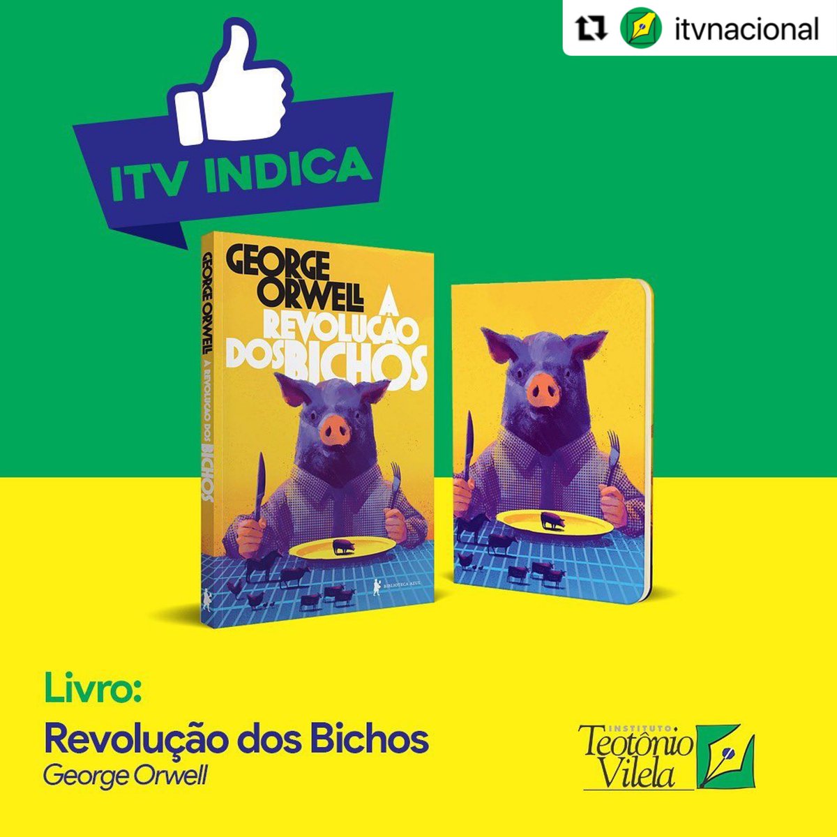 juventudepsdb45's tweet photo. “Revolução dos Bichos“ é uma das obras mais importantes do século XX. Uma metáfora sobre o totalitarismo, com muitos paralelos atuais, o livro narra a insurreição dos bichos de uma fazenda contra o Sr. Jones, o fazendeiro. https://t.co/Z6utXtTP4p