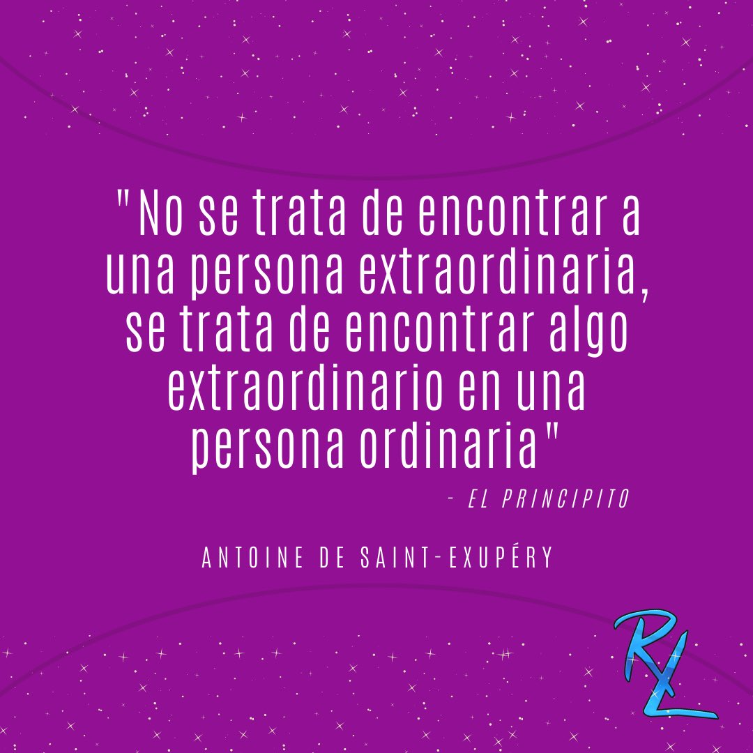 REvLatina's tweet photo. “It’s not about finding an extraordinary person, it’s about finding something extraordinary in an ordinary person”.
- The Little Prince
Antoine de Saint-Exupéry
.
.
#thelittleprince #quotes #extraordinary #fyp #d2gb #daretogobeyond #theworldtocome #antoinedesaintexupery https://t.co/cCNlSTAOPW