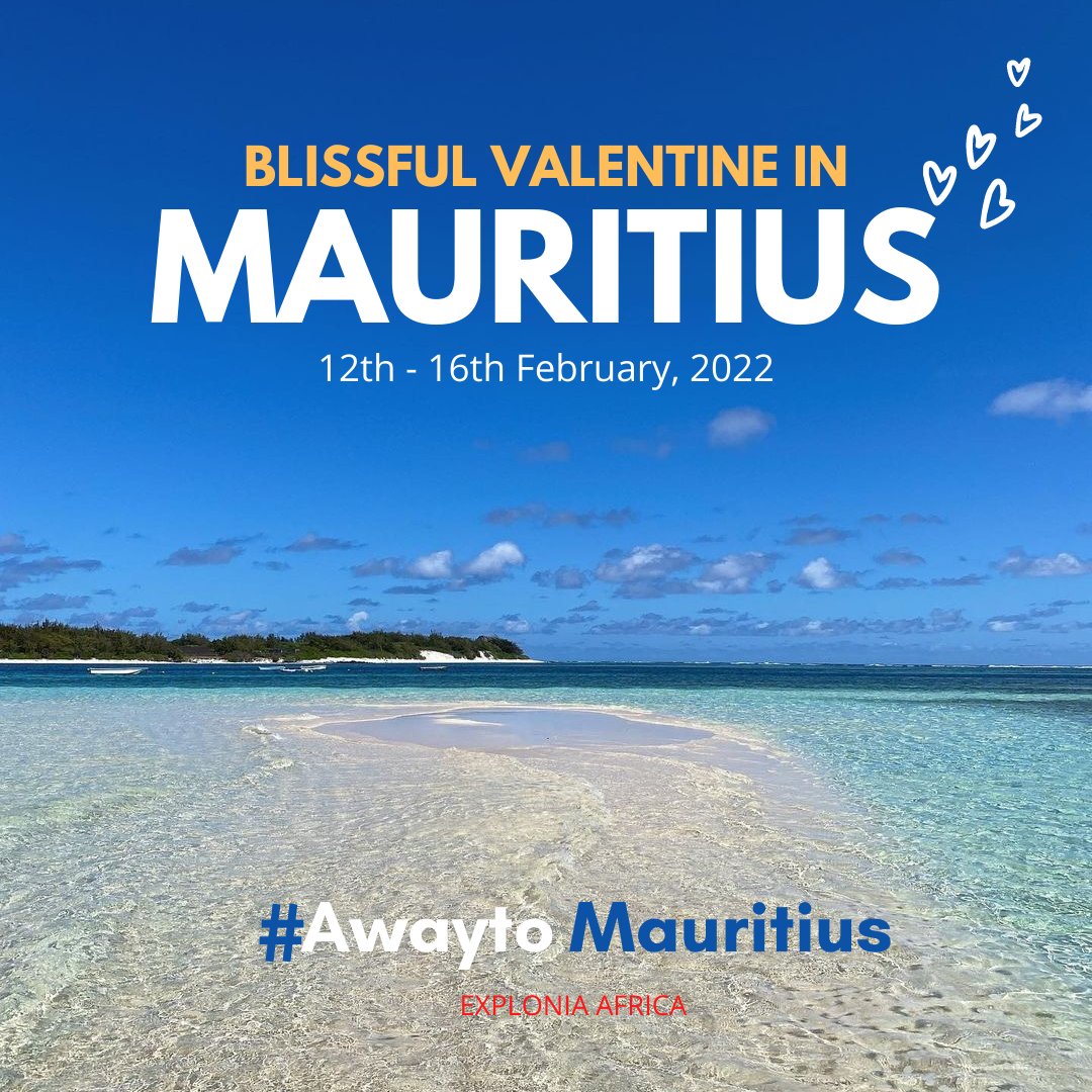 exploniaafrica's tweet photo. Spend Valentine in Mauritius with your lover in this fun filled travel package.

Travel Date: 12th - 16th February, 2022.

Fee: 1700 (Flight not included) 

For enquires and booking,
Call/Whatsapp: +140 3863 2895 

#africa #canada #toronto #Mauritius #alberta https://t.co/P0m7iALzMI