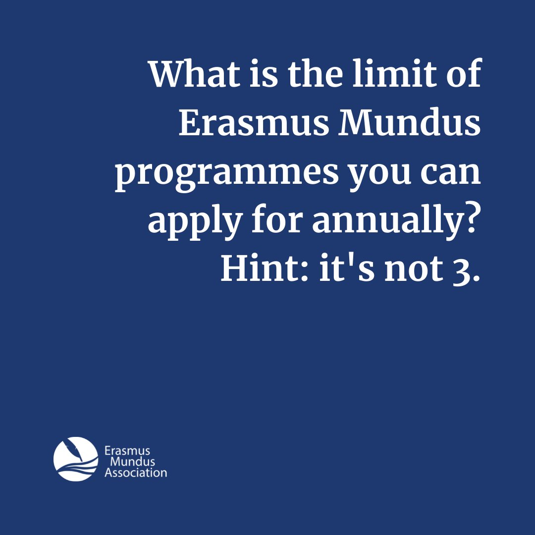Are the rumours true? There is no limit on how many #ErasmusMundus programmes or scholarships you can apply for? EMA talked to the European Commission and other stakeholders to get to the bottom of it... em-a.eu/post/applicati…
