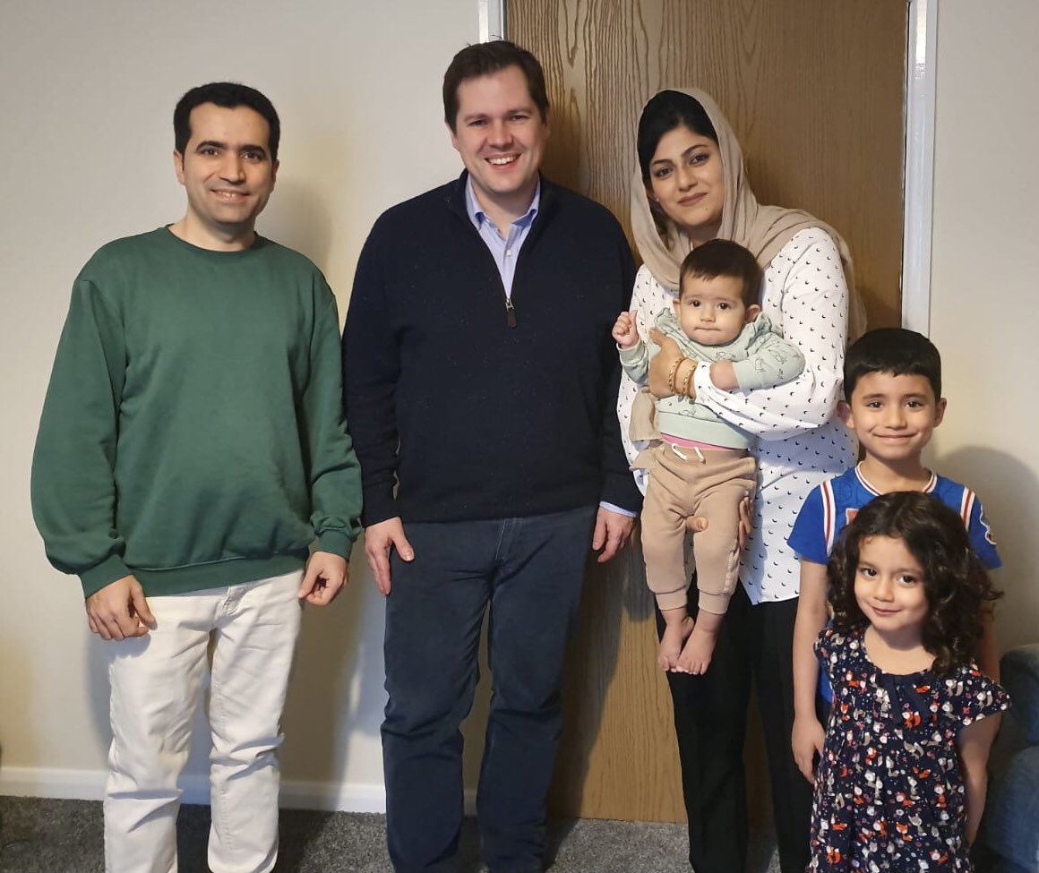 Pleased to welcome to Newark Mr and Mrs Sadat, who came to the UK from Afghanistan under the ARAP scheme. #operationwarmwelcome