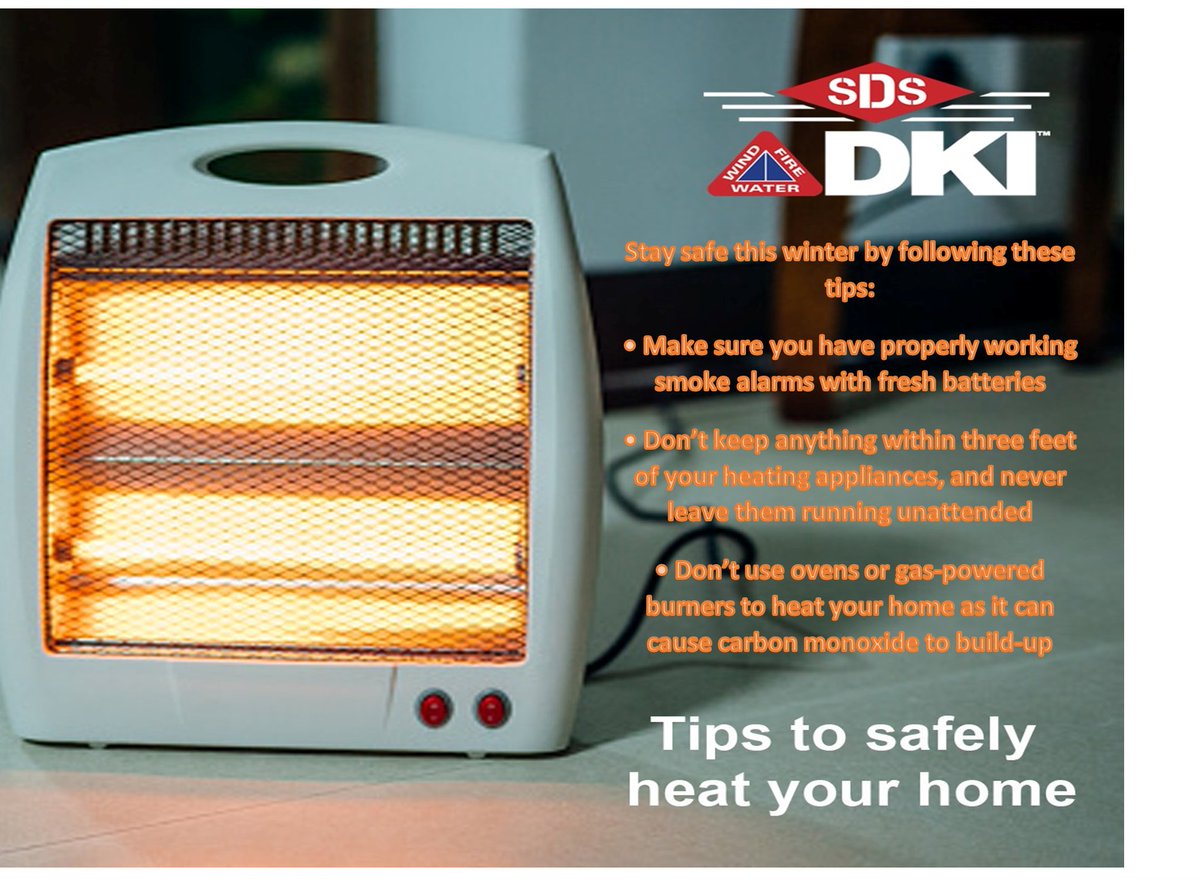 House fires are common when temperatures drop due to the increased use of heating appliances, including space heaters and fireplaces. 
Contact SDS DKI. To learn more about our fire damage restoration services! saskatoondisasterservices.com/fire-damage
#FireSafety #SDSDKI #Lloydminster #Alberta