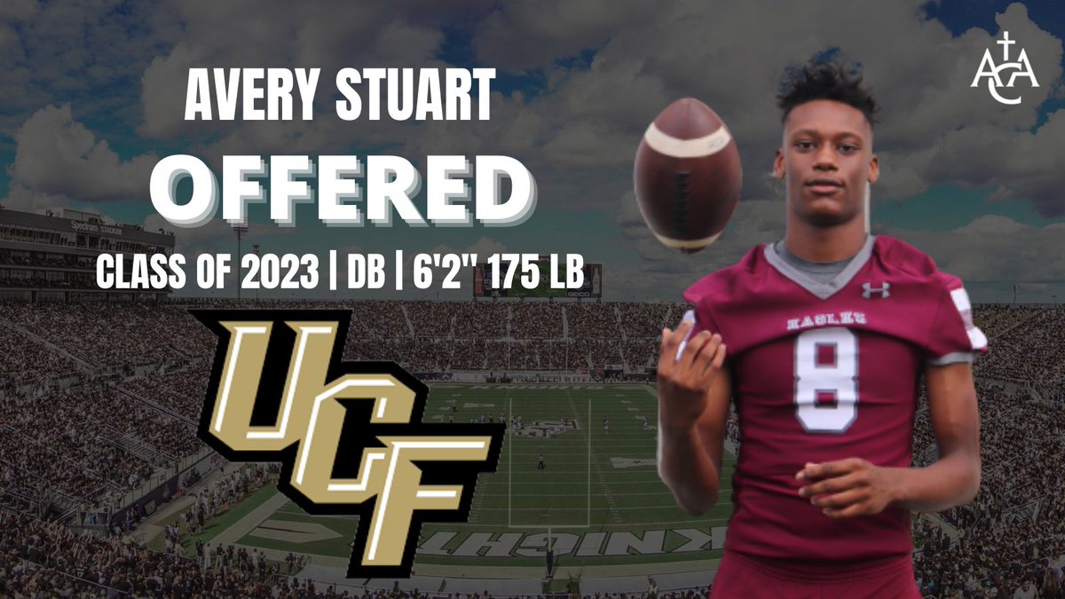 Congrats to Avery Stuart (class of 2023) on his offer to play football at Central Florida! @avery8stuart #acafootball