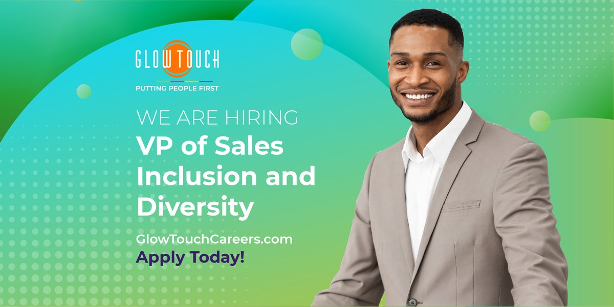 #GlowTouch has an excellent career opportunity for a #DiversityandInclusion VP of Sales! If you have experience with supplier diversity programs and business services sales, this might be for YOU! For more info go to GlowTouchCareers.com #Hiring #PuttingPeopleFirst