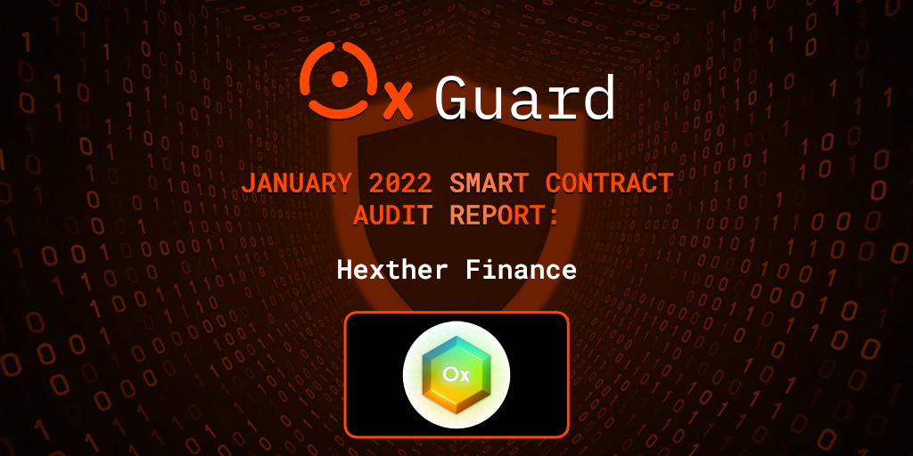 A new audit report by #0xGuard is available. 

🟠Prepared for: <a href="/hexther_finance/">Hexther</a>
🟠View the report here: github.com/0xGuard-com/au…

#audit #smartcontracts #security #blockchain #crypto
