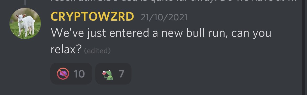CryptoWZRD_SCAM's tweet photo. 1/ "Well see upside move no matter what"? 
Really? No way. Thanks captain obvious. 

"2022 should be a better year than 2021"? 
Exactly what he said for November/December and look how those turned out.

He called BULL RUN all of 2021.

This must be the 4 year bear market signal. https://t.co/vAcsEF4l66