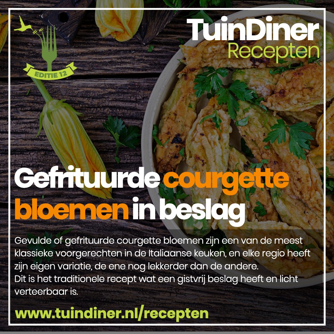 Gevulde of 𝗴𝗲𝗳𝗿𝗶𝘁𝘂𝘂𝗿𝗱𝗲 𝗰𝗼𝘂𝗿𝗴𝗲𝘁𝘁𝗲 𝗯𝗹𝗼𝗲𝗺𝗲𝗻 zijn een van de meest klassieke voorgerechten in de Italiaanse keuken, en elke regio heeft zijn eigen variatie, de ene nog lekkerder dan de andere. 

Link naar het recept: social.tuindiner.nl/7A6D