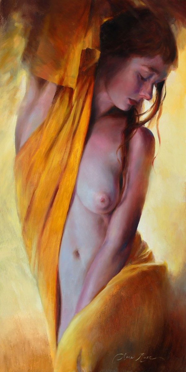 #picoftheday ~ Anna Rose Bain "Golden" 24" x 12" Oil #painting #art #figurative #nude #buyart @annarose_artist #coloradoartist