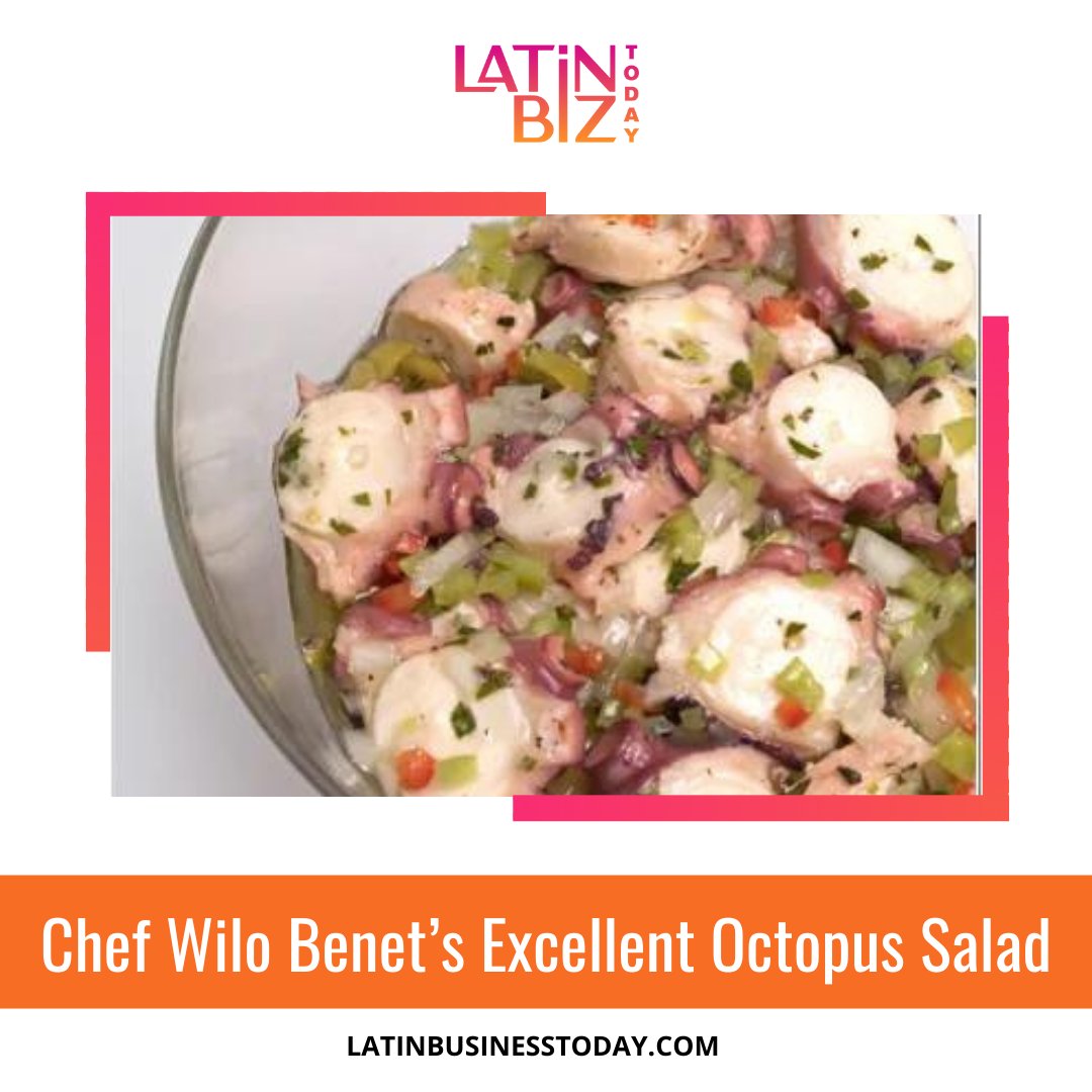 LatinBizToday's tweet photo. Home cooks you don’t need to be intimidated by an Octopus

We bet you’ll find this recipe surprisingly easy…&amp; delicious. 
Chef Wilo Benet’s Excellent Octopus Salad! 

Recipe here: https://t.co/kc76gAJ3vK

#octopussalad #latinofood #recipe #healthyeating #LBT #LatinBizToday https://t.co/yqqkNX3Eff