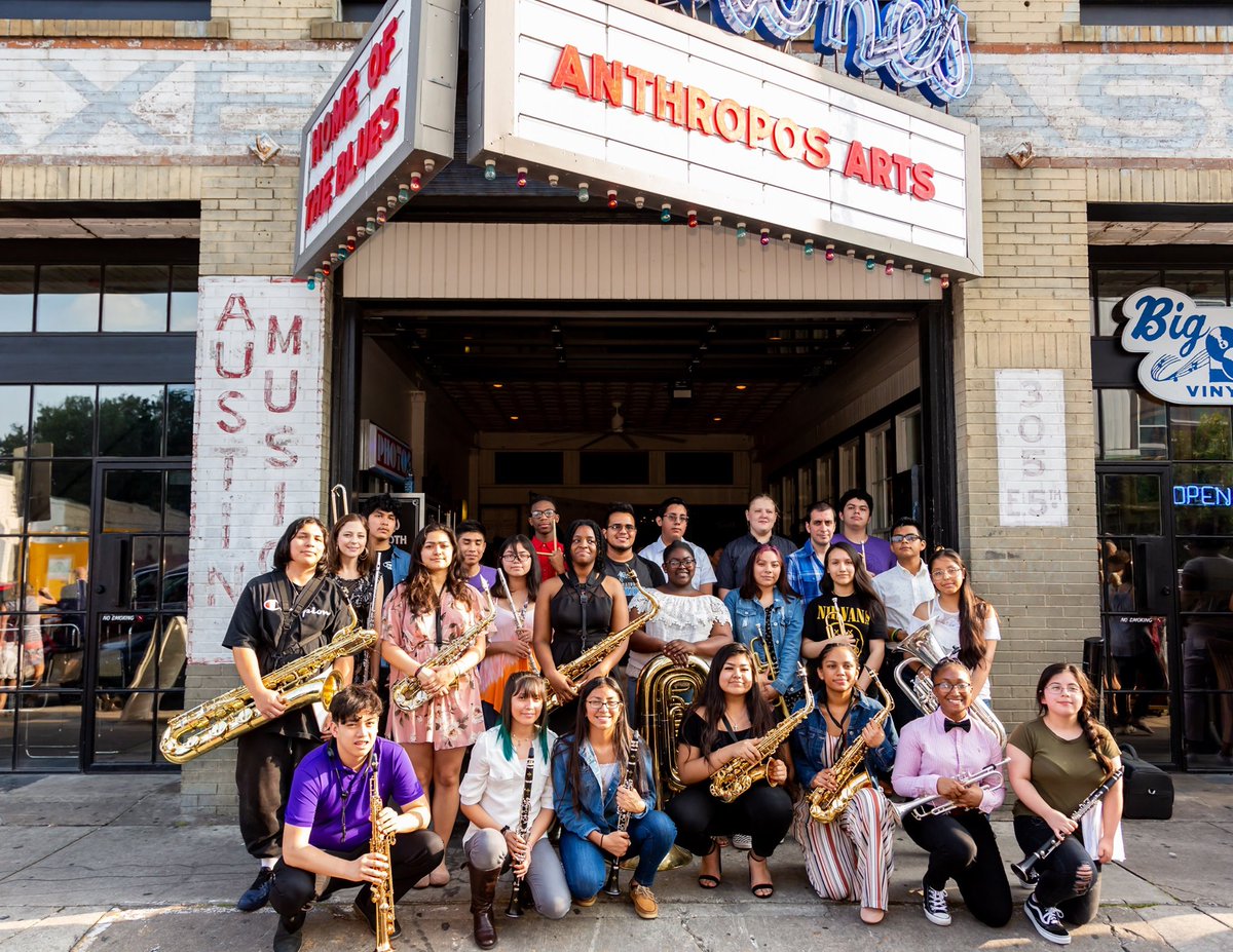 AnthroposArts's tweet photo. This #FlashbackFriday is a group photo of our high school #AnthroKids at our 2019 Real World Music Showcase. #RWMS #GoodTimes https://t.co/oSwS57ntmq