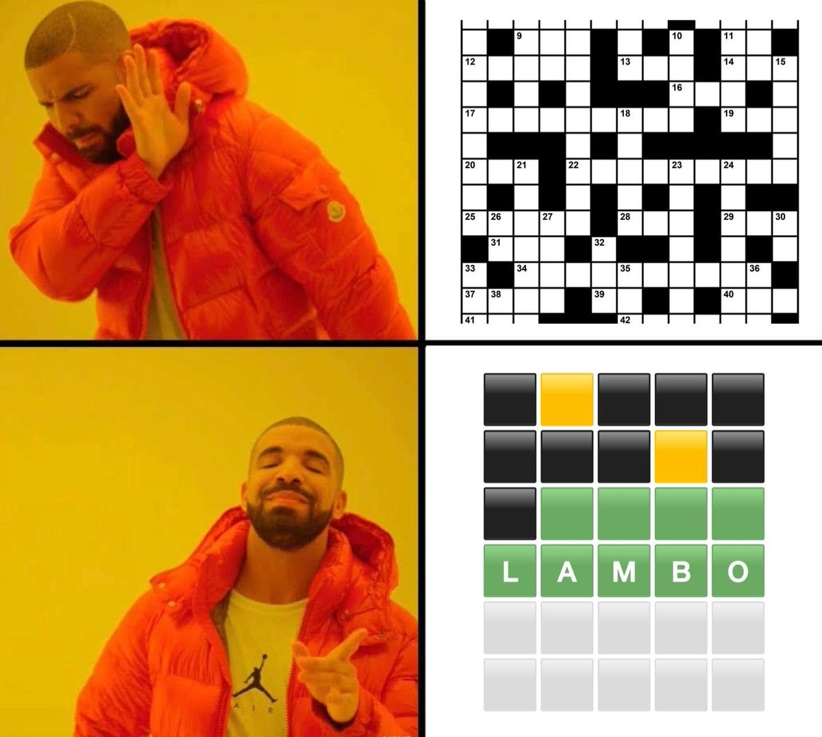 WordleNFT's tweet photo. We have received so many great and hilarious entries from our recent "Meme Challenge" , but these ones managed to get through to the top places.https://t.co/UF0JAIqN3t                                                                                         #wordle #NFT #NFTproject https://t.co/dkXpPPYYyA