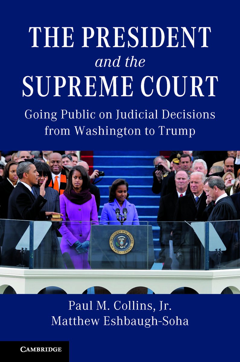 The President and the Supreme Court: Going Public on Judicial Decisions from Washington to Trump by Paul Collins and Matthew Eshbaugh-Soha selected as an Exemplary Legal Writing Honoree by @GB2d an annual collection of the year's best legal writing.👏👏🥳