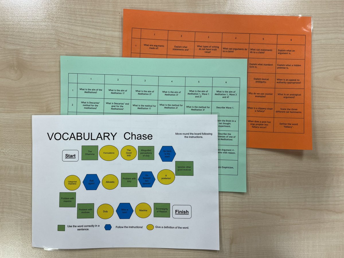 BucksburnR's tweet photo. Who doesn’t love some retrieval practice?

Finally finished embedding it into our certificate courses for RMPS and Philosophy. https://t.co/71Gdw4KMwh