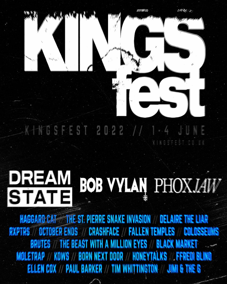 𝐇𝐀I𝐋 T𝐎 T𝐇𝐄 KI𝐍𝐆 W𝐀𝐋𝐄S

CRASHFACE WILL BE PERFORMING AT THIS YEARS <a href="/KINGSfest/">KINGSfest</a> 

TICKETS AVAILABLE NOW AT KINGSFEST.CO.UK