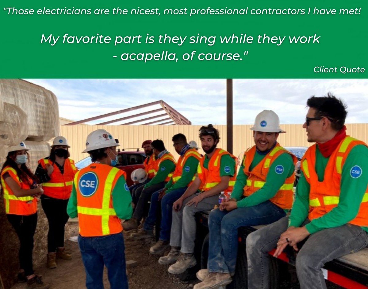 CanyonStateElec's tweet image. Happy National Have Fun at Work Day - here&apos;s to our inspiring and talented singing electricians on the field. #funatworkday #electricalcontractor