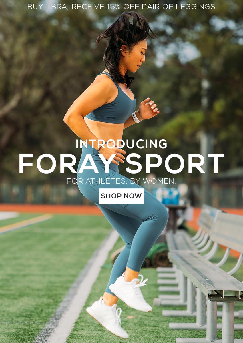 👋 Meet FORAYSPORT: Female-designed athletic apparel engineered to support you beyond the course. As former bra-industry veterans, our expertise in fit &amp; function anticipates your needs and ensures the highest performance. Re-set your expectations with each product we create. 😉