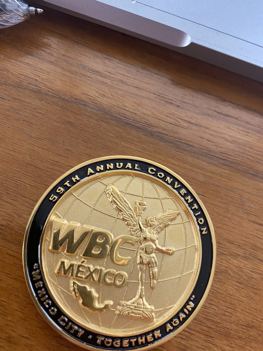 This is the coin flipped to determine the opening of the bids
$32,222,222 by <a href="/MatchroomBoxing/">Matchroom Boxing</a> 
$41,025,000 by
Queensberry Promotions 
This is the biggest purse bid in the history of boxing 
Congratulations 
#FuryWhyte <a href="/WBCBoxing/">World Boxing Council</a> Heavyweight championship
<a href="/Tyson_Fury/">TYSON FURY</a> <a href="/DillianWhyte/">Dillian Whyte</a>