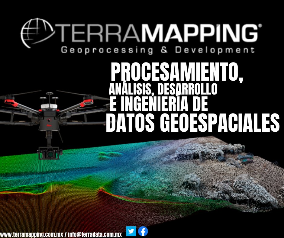Terramapping's tweet image. TerraMapping empresa líder en Tecnologías Geoespaciales,  un asesor le atenderá terramapping.com.mx #geoespacial, #InteligenciaArtificial, #cartografia, #drones, #mineria, #agricultural , #catastro,#construccion, #Energia