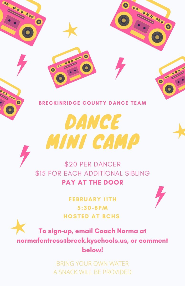 BCHS_dance's tweet photo. Hip Hop mini camp Friday, Feb https://t.co/sQKaCNm5R5 on photo for details! https://t.co/4zWSPEfQCG