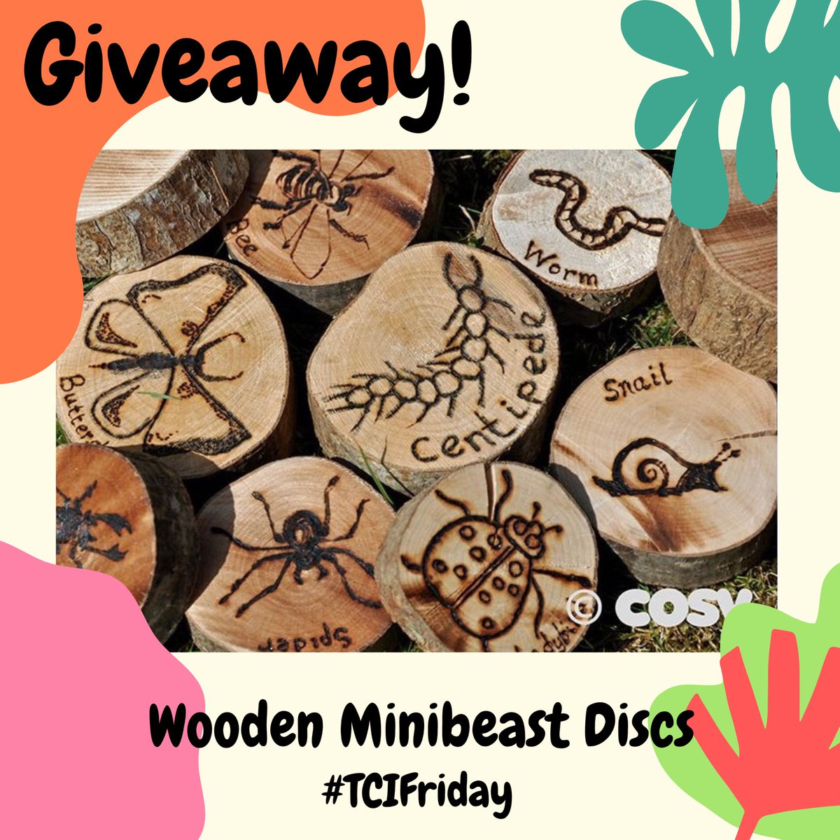 Thank Cosy it’s Friday!

This week, you could be in with a chance of winning a set of our wooden minibeast discs. 

You need to…
🌈 Follow
🌈 RT
🌈 Tag friends 

Closes at 11:59pm Sunday

#TCIFriday