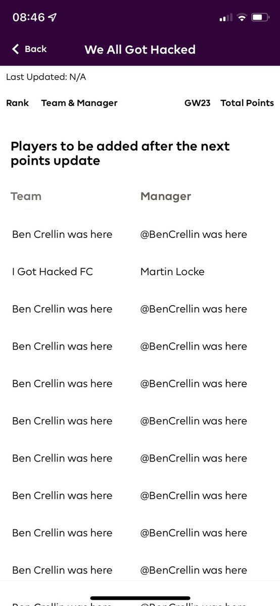 _StevenM86's tweet photo. @BenCrellin how long you been in the hacking business? https://t.co/sAfBZsWiDR