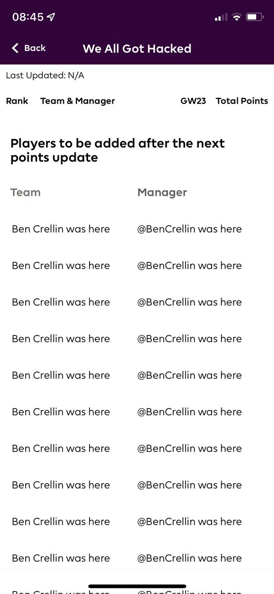 _StevenM86's tweet photo. @BenCrellin how long you been in the hacking business? https://t.co/sAfBZsWiDR