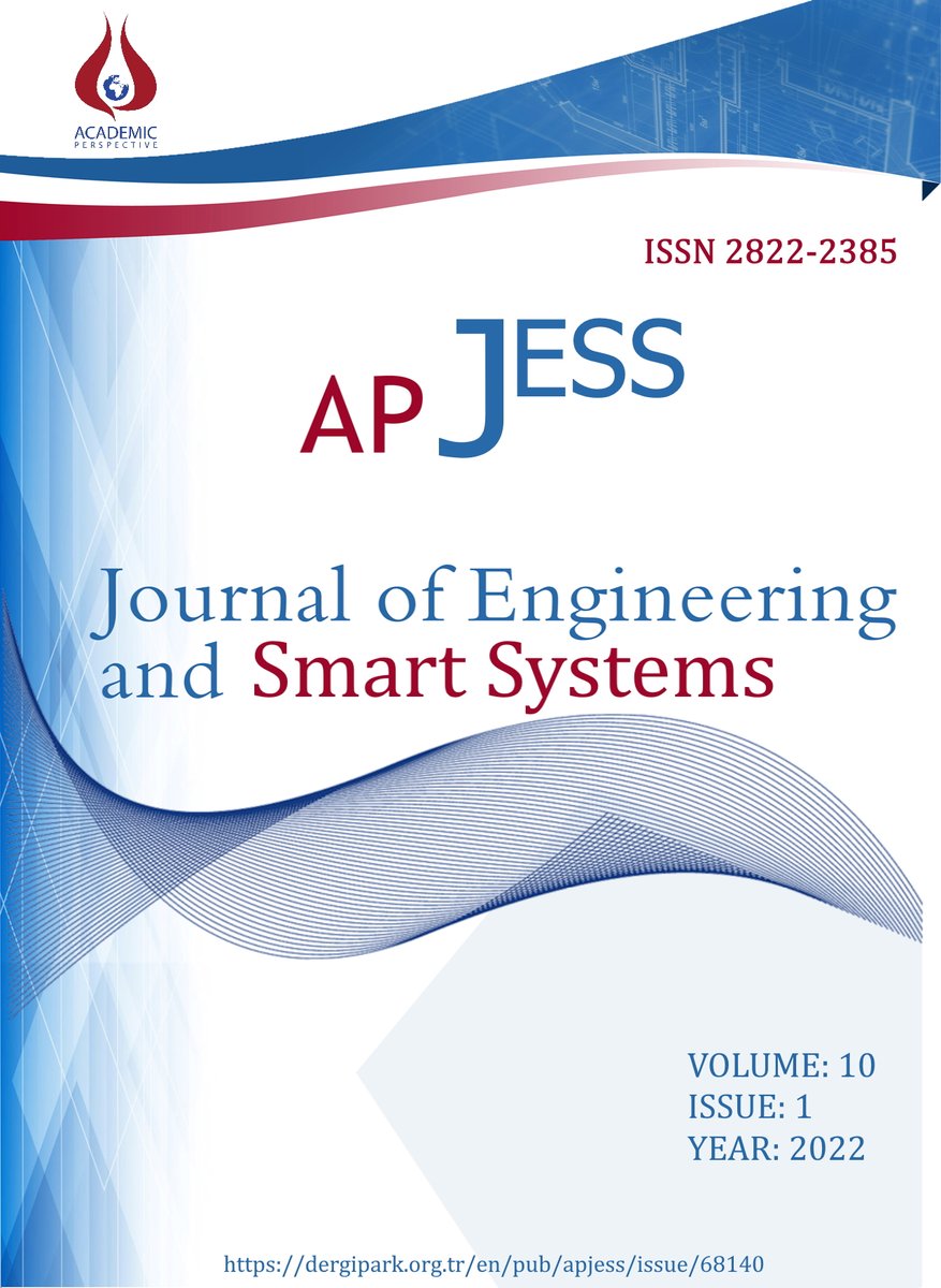 acaperspective's tweet image. Academic Platform Journal of Engineering and Smart Systems(APJESS), journal with a focus smart systems and artificial intelligence, has published its latest issue for 10th volume, 1st issue, 2022. 

dergipark.org.tr/en/pub/apjess/…

@DergiPark #DergiPark #APJESS.